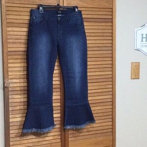 Mod X frilled blue jeans